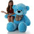 stuffed toy 3 feet soft and cute teddy bear - Blue