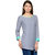 Enchanted Drapes Blue 3/4th Sleeves Basic Top For Women
