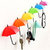 3pcs Umbrella Shaped Creative Key Hanger Rack Decorative Holder Wall Hook For Kitchen Organizer Bathroom Accessories