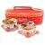 Crisp 2 adjustable sling Bag, Stainless Steel Lunch Box With Clip Lock, Leak Proof Containers, Dishwasher- freezer- and microwave-safe (2x300 ml Container Set)