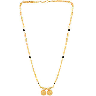 Buy Pourni 2 Vati Golden Chain Mangalsutra For Women Prms84