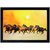 Vastu painting. Paper Plane Design Seven running horses vastu Framed Painting (Wood, 20 cm x 3 cm x 30 cm, Textured Print with UV)
