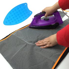 kudos Multipurpose Silicone Iron Rest Pad For Ironing Board Hot Resistant Mat,Silicone Heat Resistant Iron Rest Pad,Ironing Mat (Random Colour)