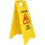 Plastic combo Caution Sign board WET FLOOR and CLEANING IN PROGRESS yellow color TAASCLEEN