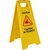 Plastic combo Caution Sign board WET FLOOR and CLEANING IN PROGRESS yellow color TAASCLEEN