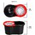 Best Home 360 Spin Floor Cleaning Easy Bucket PVC Mop with 2 Microfiber head and Get Free Glass Wiper+ 2 Gloves (Black)