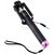 AVMART Cable Selfie Stick  (Black, Purple)