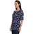 Klick2Style Cold Shoulder printed Tunic Top Blue with white box