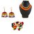 	Minha Non Plated Multicolour Alloy Necklace Set , earring , bracelette
