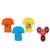 Pari  Prince Mulicolor Kids Round Neck T-Shirts With free Fidget Spinner Set of 3
