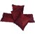 FKPL (12 inch x 12 inch) Floral Cushions Cover Maroon Color (Pack of 5 Piece)
