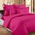 Shivaay Home Creations 300 TC Premium Cotton Satin Double king Size Bedsheet With 2 Pillow Covers - 90 x 108, Dark Pink
