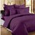 Shivaay Home Creations 300 TC Premium Cotton Satin Double king Size Bedsheet With 2 Pillow Covers- 90 x 108, Dark Purple