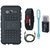 Samsung On7 Prime Shockproof Kick Stand Defender Back Cover with Memory Card Reader, Digital Watch, USB LED Light and AUX Cable