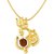 Dare by Voylla Gold Plated 'OM' Pendant Chain with Rudraksha Bead