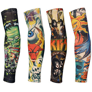 sleeves tattoo arm wearable biking protection skin sun shopclues
