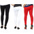 AGSfashion Women's  Cotton Lycra Churidar Leggings (Black,White  Red ) Free Size