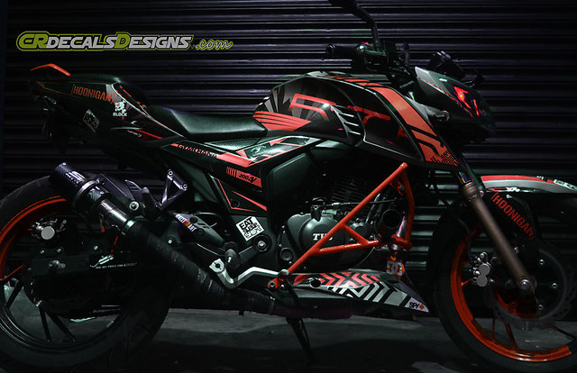 Buy Cr Decals Apache Rtr 0 4v Custom Decals Stickers Honigan Edition Kit Red Online Get 49 Off