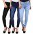Angela Women Slim ice blue, black, Denim  Fit Ankle length jeans (pack of 3)