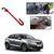 AutoStark 3r Red Car Steering Wheel Lock Pedal Saftey Interior Accessories For Maruti Suzuki New Baleno