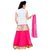 Saarah Pink And White Lehenga Choli Set for girls