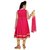 Saarah Pink Cotton Salwar Suit Set for girls