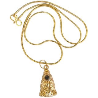 Hanuman Chalisa Yantra Locket With Chalisa Printed on Optical Lens with Gold Plated Brass Chain
