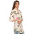 fashionaire beautiful and stylish chinese collar white and flower print tunic  for women