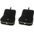 ADWITIYA Set of 2 - Black Velvet Ring Folder Storage Case Travel Friendly Gift Paperboard Jewelery Box