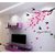 CVC Vinyl Wall Sticker Beutiful Dark Pink Flower Theme Wall Decal (60 X 90 CM)