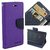 Lenovo K6 Power Flip Cover by Leather Mercury Front & Back Flip Cover  - Purple