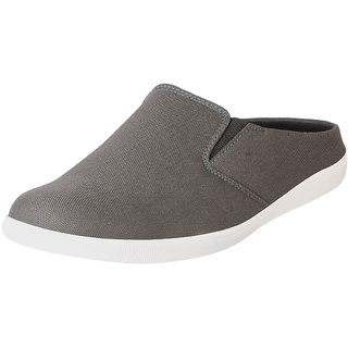 gray canvas slip on shoes