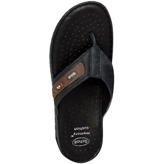 Buy Dr Scholls Men S Black Leather House And Daily Wear Slippers Online 1899 From Shopclues