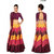 Fabwomen Brown Banarasi Silk Embroidered Semi Stitched Lehenga