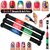 2 in 1 Hot Designs Nail Art Polish Pens With 6 Glitz  Glam Colors