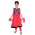 Saarah Red Synthetic Round Neck Salwar Suit for girls
