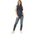 Women's Navy Blue Relaxed Fit Mid Rise Regular Length Scraped Denim Stretchable Jogger Pants