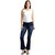 Women's Blue Bootcut Mid Rise Regular Length Denim Stretchable Jeans