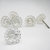 Casa Decor Pack of 6 Crystal Drop Classic Ceramic Round Knobs Pulls Handles for Cabinets Drawer Dresser Closet Wardrobe Cupboard Kitchen Door Furniture