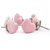 Casa Decor Pack of 6 Ceramic Pink Heart Decorative Door Knobs- Pulls for Cabinet / Girls Dresser/Kids Cupboard/Kitchen Drawer Handles with Hardware Attached