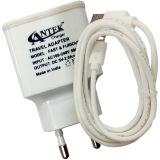 ANTEK fasr charger 2.0 with data cable 6 month warranty