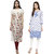 Meia Printed 1 Cotton and 1 Crepe Stitched Kurti (Combo - Set of Two)