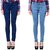 Pack of 2 Angela Women Ice Blue  Royal Blue denim Fit Ankle Length Jeans