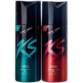 Kamasutra Deodorant SPARK and URGE (Combo Pack of 2 Pcs)-150 Ml Each