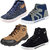 Armado Multicolor Lace-up Canvas PVC Sneakers/Casual Shoes For Men - Combo Of 4