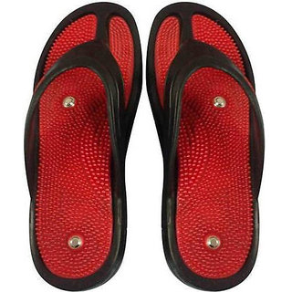 NP NAVEEN PLASTIC Acupressure Slipper / Flip Flop With Magnets For Stress And Pain Relief