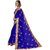 Ujjwal Creation Blue Georgette Self Design Saree With Blouse