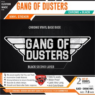Buy Gang Of Dusters Chrome Vinyl Black Sticker For