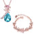 Om Jewells Rose Gold Plated Floral inspired Bracelet and Pendant Combo with Crystal Stones CO1000055