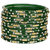 Somil Green Glass Bangle Set Of Twelve Decorative With Stone & Beads (With afety Cum Gift Box)